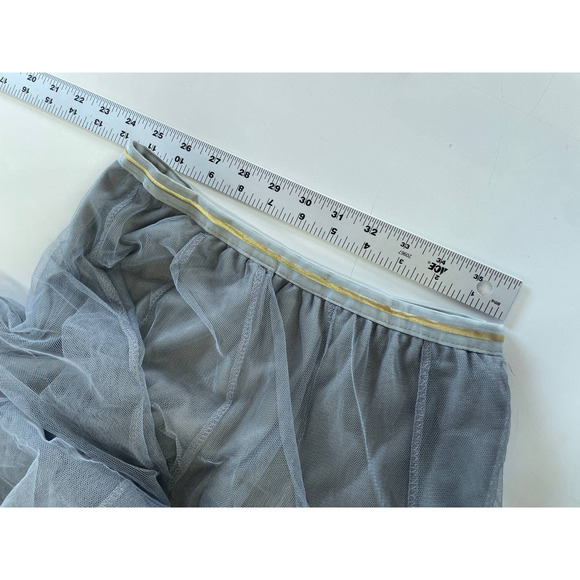 Chic Wish Skirt Women Small Grey A-Line Lined Maxi Stretch Waist Tulle Polyester - Picture 8 of 8